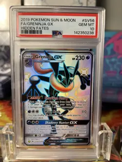 Pokemon PSA 10 Greninja GX Hidden Fates SV56/SV94 - Image 1