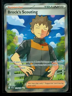 Pokemon BROCK'S SCOUTING 179/159 Journey Together RARE FULL ART - MINT - Image 1