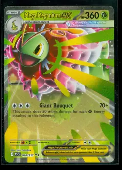 Pokemon MEGA MEGANIUM EX 010/217 - Ascended Heroes - ULTRA RARE HOLO - MINT - Image 1