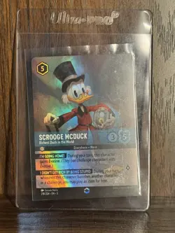 Lorcana Scrooge McDuck Enchanted Card 218/204 Richest Duck in the World - Image 1