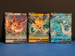 Eevee Evolutions V Promo Complete SWSH 9 Card Set Eeveelutions Pokemon NM - Image 1