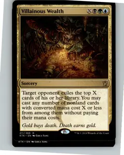 MTG Villainous Wealth R Khans of Tarkir 211 LP Magic The Gathering - Image 1