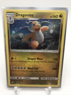 Pokemon TCG Dragonite Sun & Moon Base Set 96/149 Holo Rare Cosmos Holo Rare - Image 1
