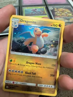Pokemon Card Dragonite Cosmos Holo Sun & Moon Base Set 96/149 Holo Rare - Image 2