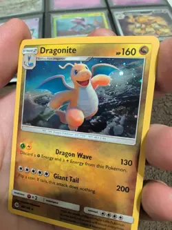 Pokemon Card Dragonite Cosmos Holo Sun & Moon Base Set 96/149 Holo Rare - Image 3