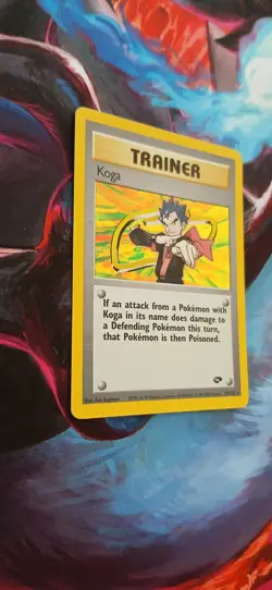 Pokemon Koga Trainer Holo Rare Card 19/132 Gym Challenge WOTC TCG Unlimited - Image 2