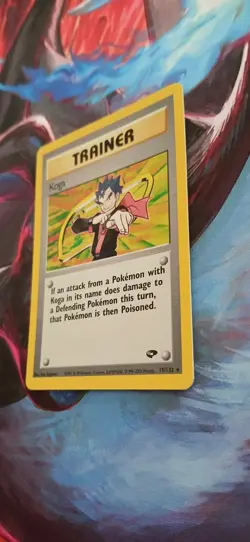 Pokemon Koga Trainer Holo Rare Card 19/132 Gym Challenge WOTC TCG Unlimited - Image 4