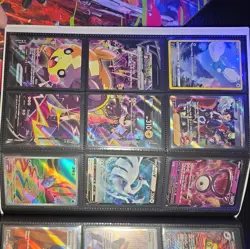 217 Pokemon Cards Cards In Binder (Binder Included) + 9 Jumbo Pokemon cards - Image 3