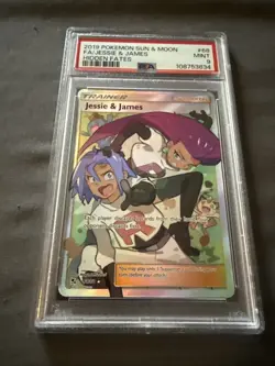Jessie & James Full Art Trainer PSA 9 Pokemon Hidden Fates 68/68 - Image 2