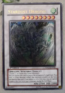 Stardust Dragon TDGS-EN040 Ultimate Rare 1st Edition Yugioh MP - Image 1