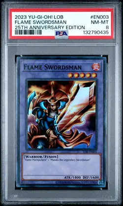 2023 YU-GI-OH! LEGEND OF BLUE EYES WHITE DRAGON 25TH #EN003 FLAME SWORDSMAN - Image 1
