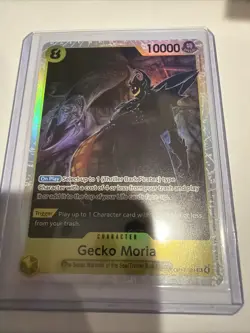 Gecko Moria - One Piece TCG OP14-104 The Azure Sea's Seven Foil Character Card - Image 1