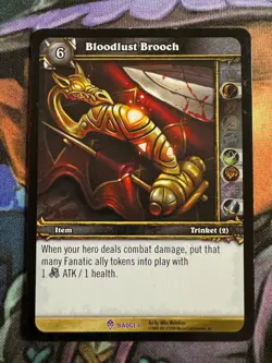 World of Warcraft TCG Promo Badge 1 Bloodlust Brooch - Image 1