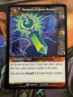 World of Warcraft TCG Promo Badge 3/12 Pendant of Quiet Breath - Image 1