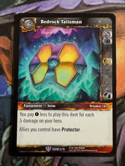 World of Warcraft TCG Promo Badge 9/12 Bedrock Talisman - Image 1