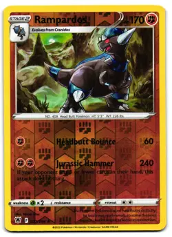 Rampardos 077/189 - Astral Radiance Rare Pokemon TCG Holo Reverse Holo - LP Card - Image 1