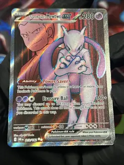 Pokemon Card TCG Mewtwo EX Team Rockets 213/182 Full Art Destined Rivals English - Image 3