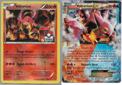POKEMON 2 CARD VOLCANION STEAM SIEGE LOT LEAGUE PROMO AND EX NM - Image 1