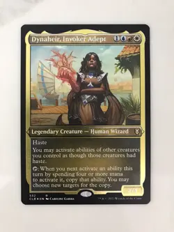 Dynaheir Invoker Adept Etched Foil MTG Magic the Gathering Card NM Near Mint CLB - Image 1