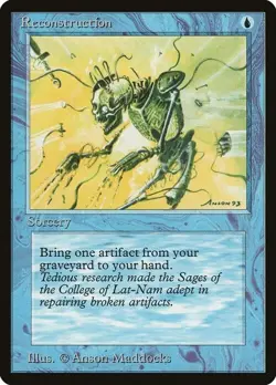 Magic The Gathering MTG RECONSTRUCTION Antiquities NM Near Mint - Image 1