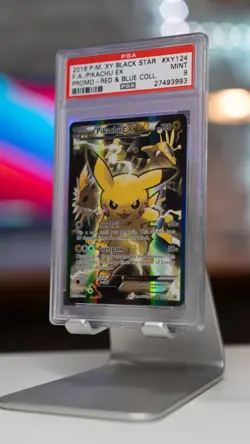 2016 POKEMON XY BLACK STAR PROMO #XY124 FULL ART/PIKACHU EX PSA 9 - Image 3