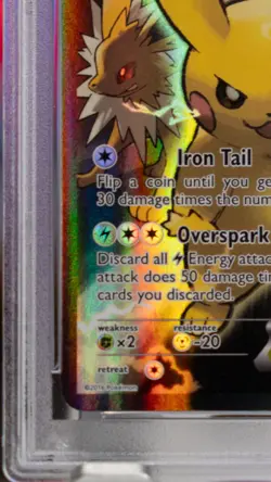 2016 POKEMON XY BLACK STAR PROMO #XY124 FULL ART/PIKACHU EX PSA 9 - Image 5