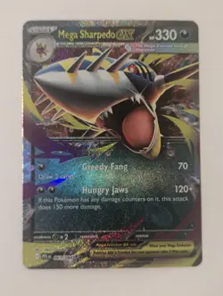 Mega Sharpedo ex 061/094 Me02: Phantasmal Flames Holo Pokemon TCG NM - Image 1