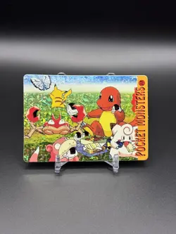 Pokemon Pocket Monsters Vending Prism Holo Vintage Sticker #13 Pika & Charmamder - Image 4