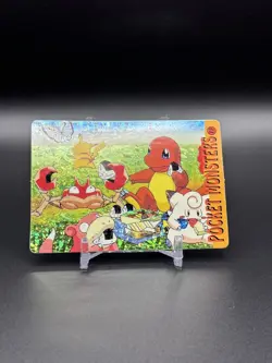 Pokemon Pocket Monsters Vending Prism Holo Vintage Sticker #13 Pika & Charmamder - Image 5