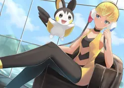 Pokemon anime u pok mon black white emolga kamitsure gym Pad Gaming Mat Desk - Image 1