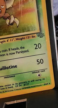 Pokemon TCG Pinsir Jungle 9/64 Holo Unlimited Holo Rare Heavily Played - Image 5