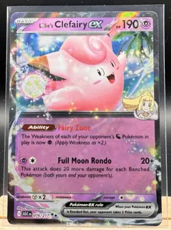 Lillie’s Clefairy 076/217 Double Rare Ascended Heroes Pokemon TCG NM - Image 1