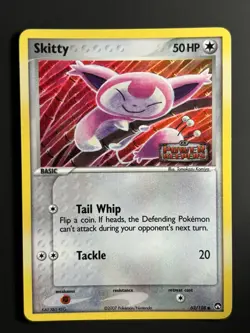 Skitty Reverse Holo Common Power Keepers 62/108 LP Pokemon TCG Stamped - Image 1