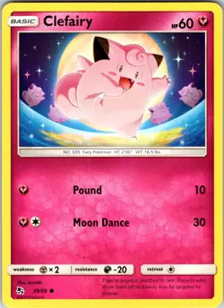 Clefairy (39) 39/68 Hidden Fates Pokemon TCG NM Normal - Image 1