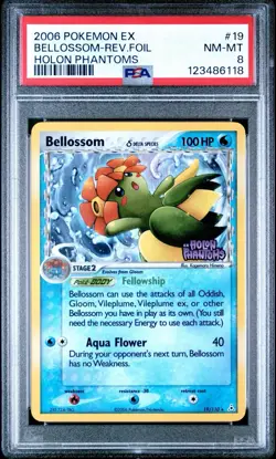 2006 PSA 8 Bellossom Delta Species 19/110 EX Holon Phantoms Pokemon Reverse Holo - Image 2
