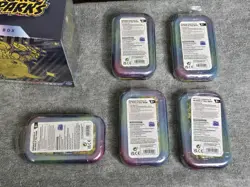Pokemon Surging Sparks ETB Box & Prismatic Evolution Tin Lot Scarlet & Violet - Image 5