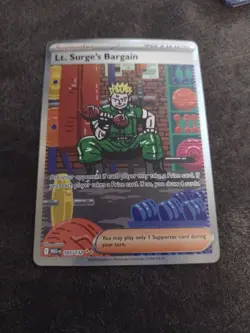 Pokemon TCG Lt. Surges Bargain SIR Trainer 185/132 Mega Evolutions Near Mint F - Image 1