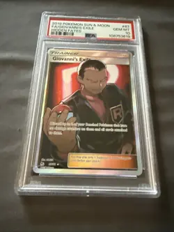 PSA 10 GEM MINT Giovanni's Exile 67/68 Hidden Fates Ultra Rare Holo Pokemon 2019 - Image 2