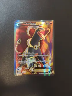 Pokemon TCG Houndoom EX Full Art Holo Ultra Rare Card 153/162 XY Breakthrough - Image 1