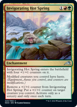INVIGORATING HOT SPRING X 4 N/M KAMIGAWA NEON DYNASTY MAGIC THE GATHERING - Image 1