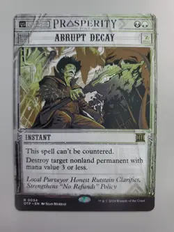 MTG Abrupt Decay Outlaws of Thunder Junction: Breaking News 34 Regular Rare - Image 1