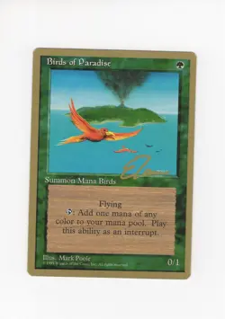 Birds of Paradise Gold Border LP NYC MTG Magic the Gathering c - Image 1