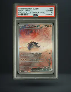Pokemon SV01: Scarlet & Violet Great Tusk ex Special Illustration Rare Holo PSA… - Image 1