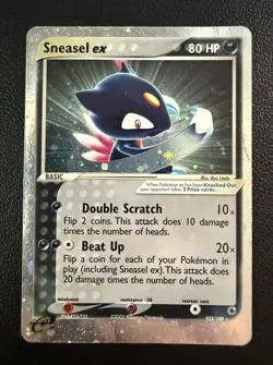 The Pokemon Company Sneasel ex 103/109 EX Ruby & Sapphire Holo Ultra Rare HP 80 - Image 1