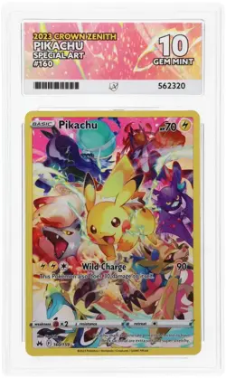 Pokemon TCG Pikachu 160/159 Crown Zenith Ace 10 - Image 1