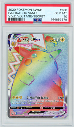 2020 Pokemon SWSH Vivid Voltage Pikachu 188/185 Full Art Secret Rare PSA 10 - Image 1