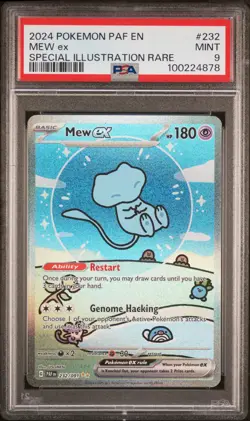 2024 POKEMON PAF EN-PALDEAN FATES #232 MEW ex PSA 9 - Image 1