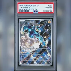 Pokemon PSA 10 Thundurus Pokemon Center Stamp SVP 209 PSA 10 Black Star Promo - Image 1