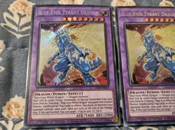 Blue-Eyes Tyrant Dragon x3 - Secret Rare 25LP Yugioh Lightly Played LP - Image 2