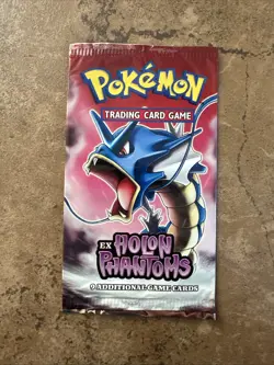 Pokemon EX Holon Phantoms Empty Booster Wrapper Gyarados Art NO CARDS - Image 1